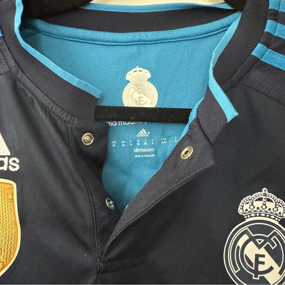 Adidas Blue Real Madrid Jersey with Club Crest - Picture 3 of 9